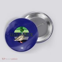 Lucky Duck St Patricks Day Duck Hunting Silly Goose Gift Button thumb 0