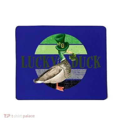 Lucky Duck St Patricks Day Duck Hunting Silly Goose Gift Mousepad
