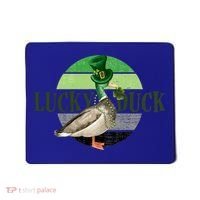 Lucky Duck St Patricks Day Duck Hunting Silly Goose Gift Mousepad thumb 0