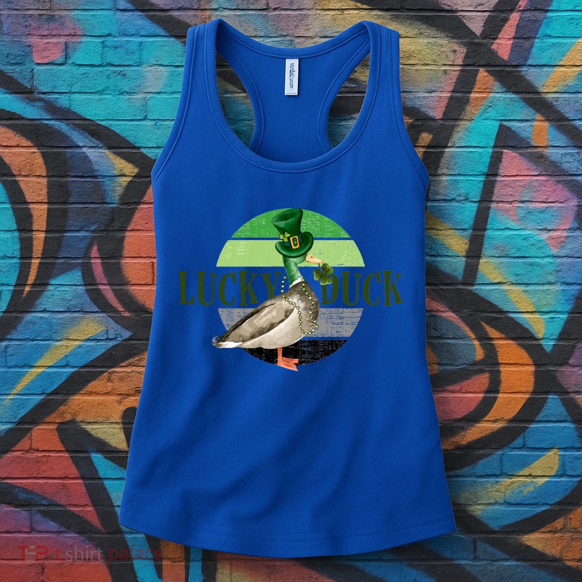 Lucky Duck St Patricks Day Duck Hunting Silly Goose Gift Women's Tank Top