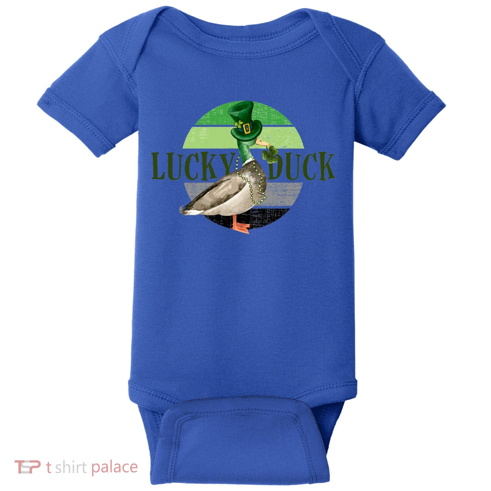 Lucky Duck St Patricks Day Duck Hunting Silly Goose Gift Baby Bodysuit