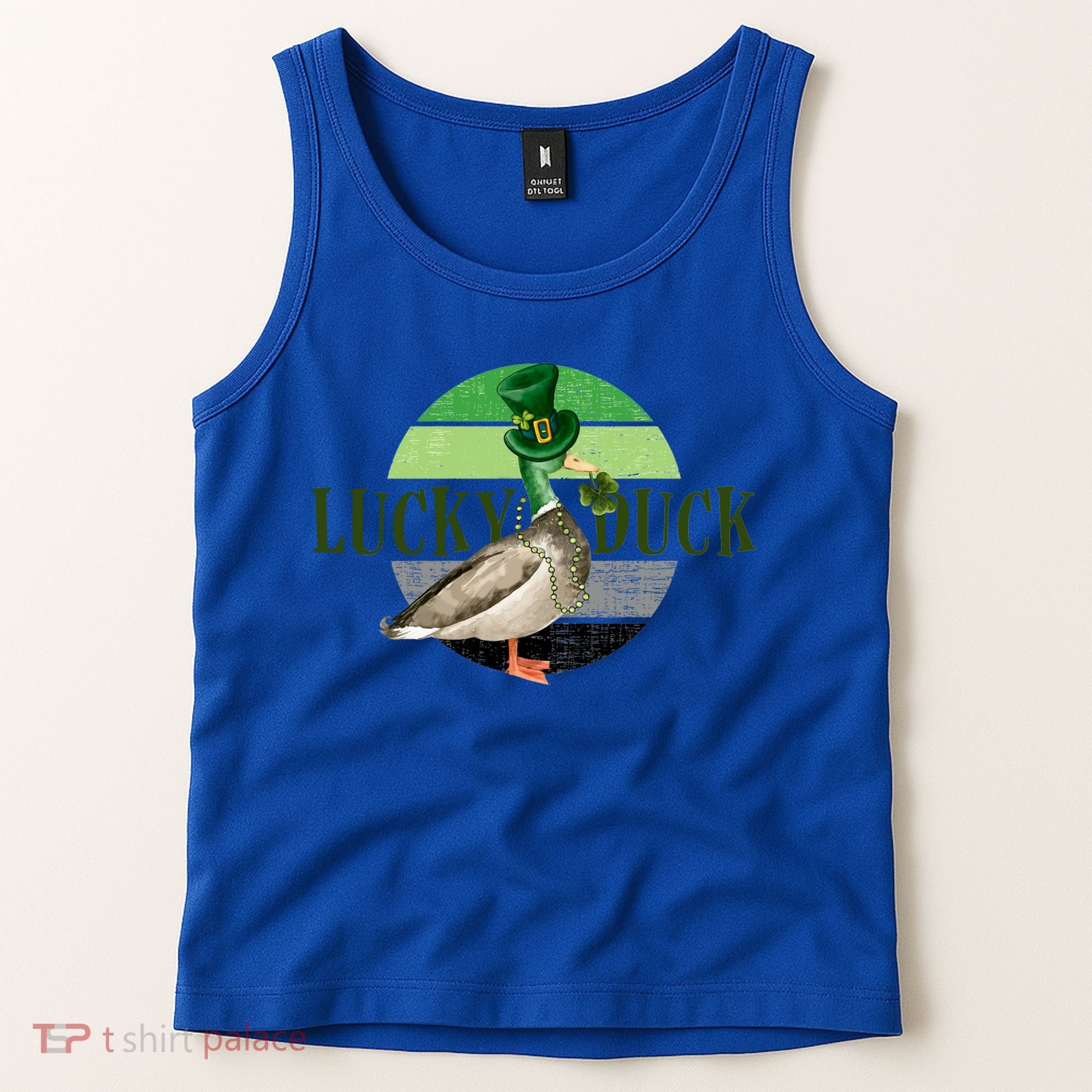 Lucky Duck St Patricks Day Duck Hunting Silly Goose Gift Tank Top