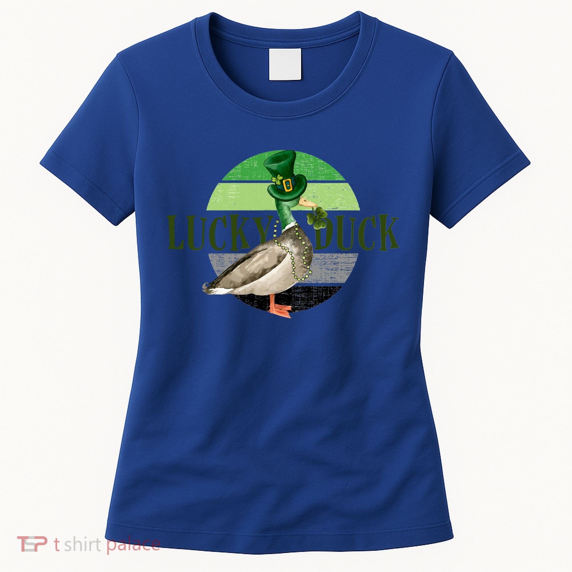 Lucky Duck St Patricks Day Duck Hunting Silly Goose Gift Women's T-Shirt