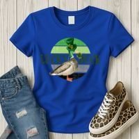 Lucky Duck St Patricks Day Duck Hunting Silly Goose Gift Women's T-Shirt thumb 3