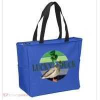 Lucky Duck St Patricks Day Duck Hunting Silly Goose Gift Tote Bag thumb 2