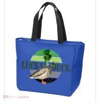 Lucky Duck St Patricks Day Duck Hunting Silly Goose Gift Tote Bag thumb 3