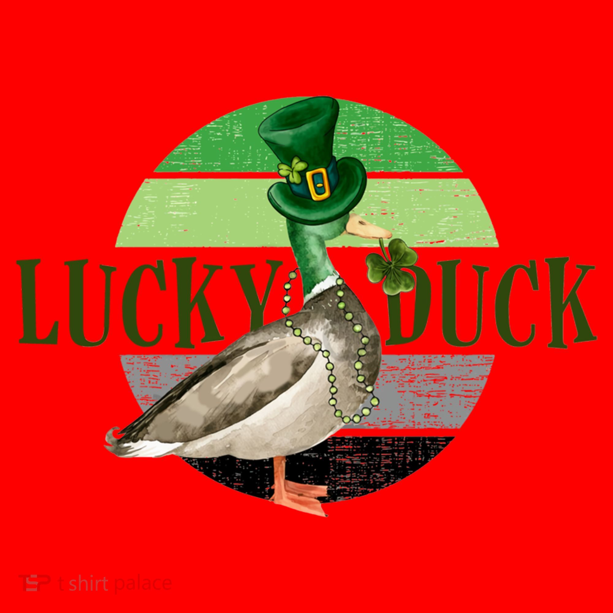 Lucky Duck St Patricks Day Duck Hunting Silly Goose Gift Santa Hat