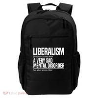 Liberalism Definition Sad Mental Disorder Funny Political Backpack thumb 0