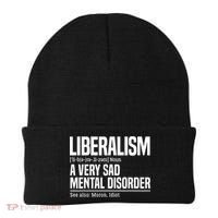 Liberalism Definition Sad Mental Disorder Funny Political Beanie thumb 0