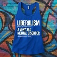 Liberalism Definition Sad Mental Disorder Funny Political Women's Tank Top thumb 3
