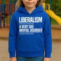 Liberalism Definition Sad Mental Disorder Funny Political Kids Hoodie thumb 3