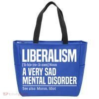 Liberalism Definition Sad Mental Disorder Funny Political Tote Bag thumb 0