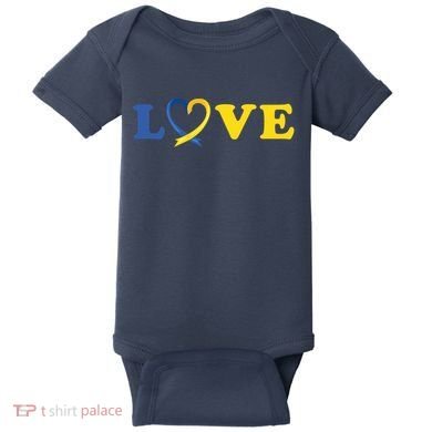 Love Down Syndrome Awareness Baby Bodysuit
