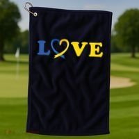 Love Down Syndrome Awareness Golf Towel thumb 1