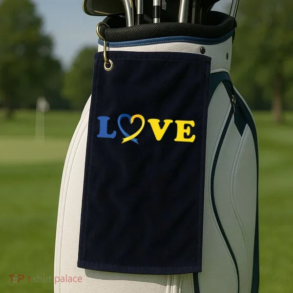 Love Down Syndrome Awareness Golf Towel