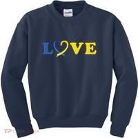 Love Down Syndrome Awareness Kids Sweatshirt thumb 0