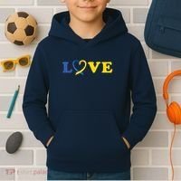 Love Down Syndrome Awareness Kids Hoodie thumb 2