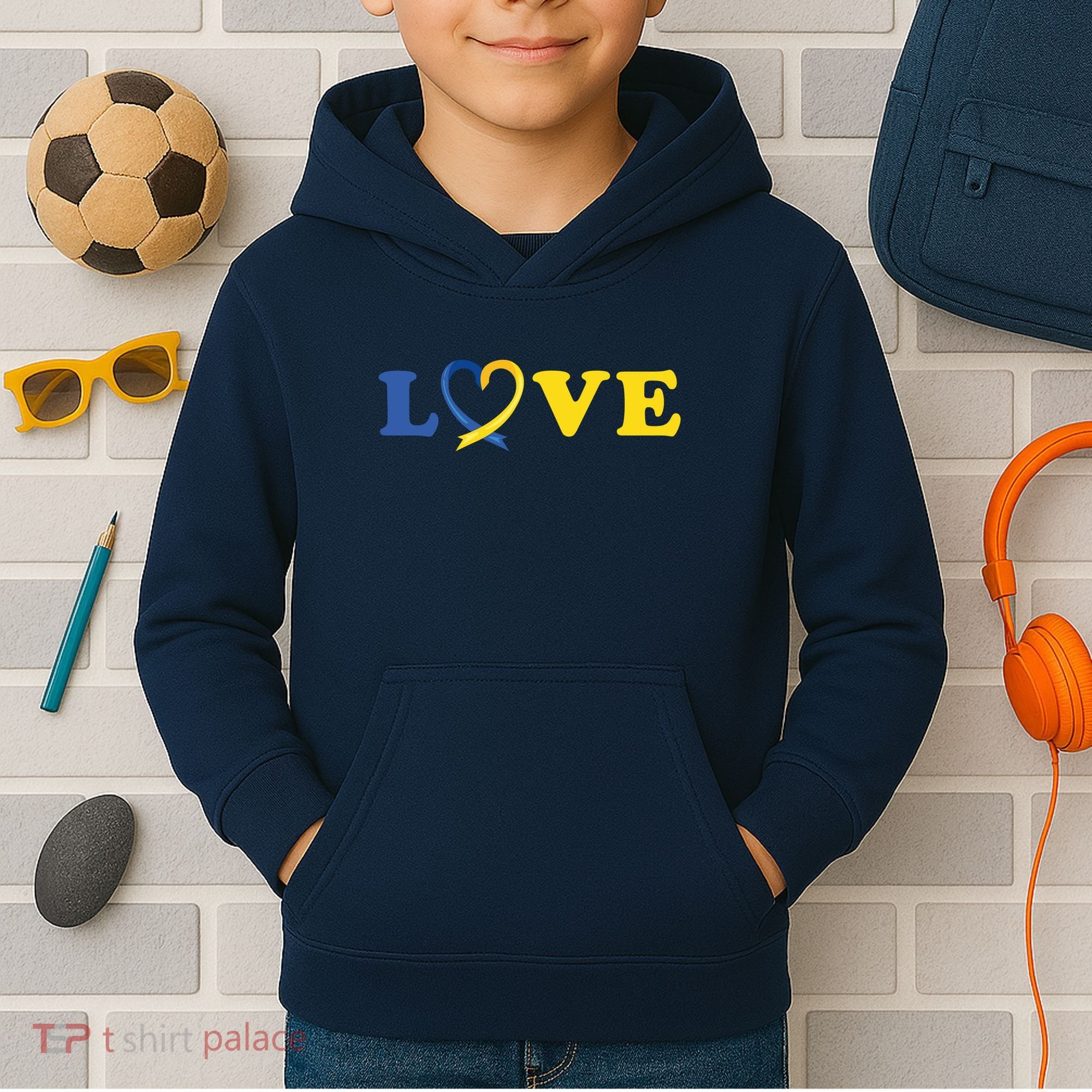 Love Down Syndrome Awareness Kids Hoodie