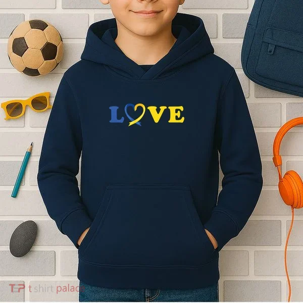 Love Down Syndrome Awareness Kids Hoodie