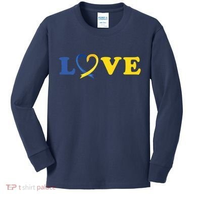 Love Down Syndrome Awareness Kids Long Sleeve Shirt