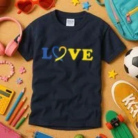 Love Down Syndrome Awareness Kids T-Shirt thumb 3