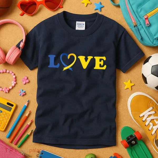 Love Down Syndrome Awareness Kids T-Shirt