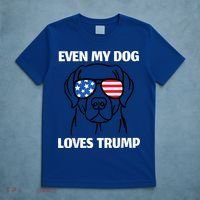 Labrador Dog Sunglasses Usa Flag Even My Dog Loves Trump T-Shirt thumb 5