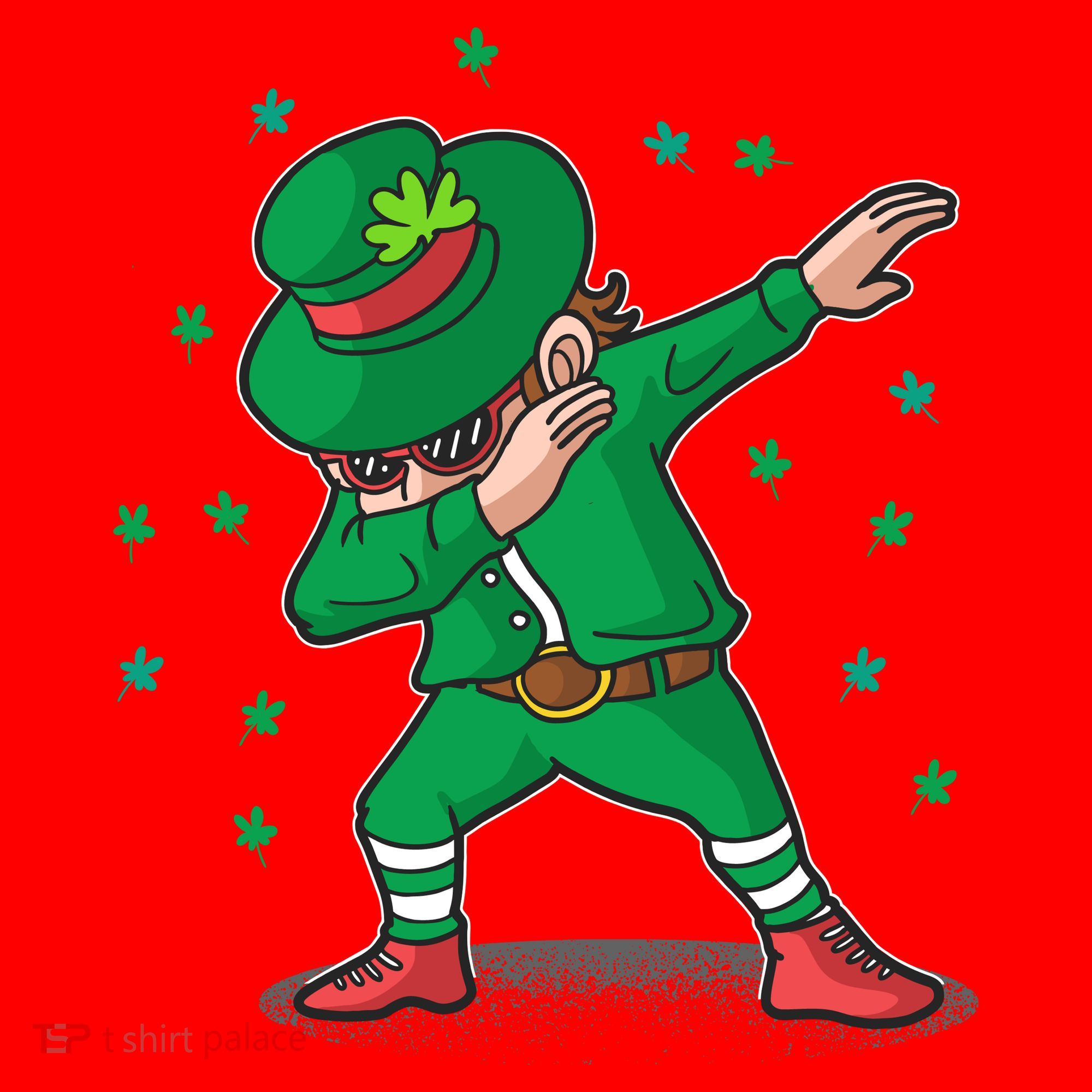 Leprechaun Dab St Patrick's Day Party Santa Hat