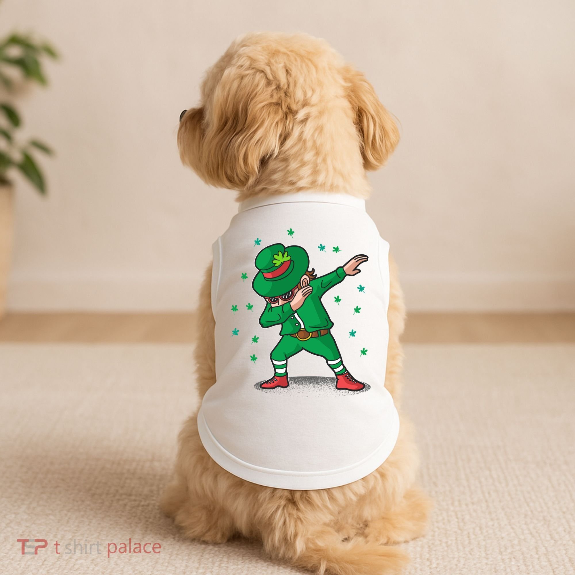 Leprechaun Dab St Patrick's Day Party Doggie Tank