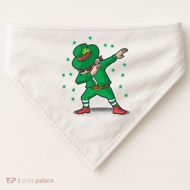 Leprechaun Dab St Patrick's Day Party USA-Made Doggie Bandana