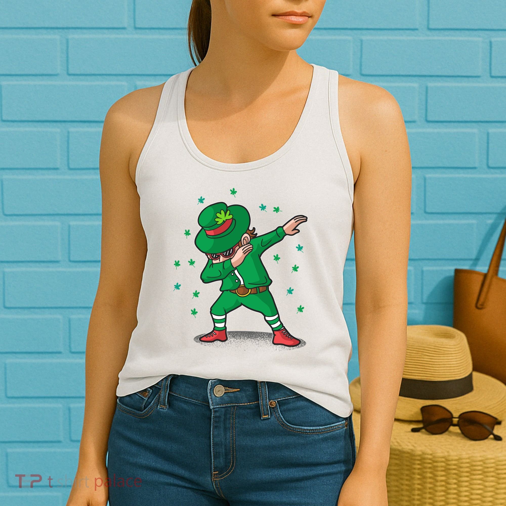 Leprechaun Dab St Patrick's Day Party Women's Tank Top