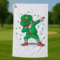 Leprechaun Dab St Patrick's Day Party Golf Towel thumb 1