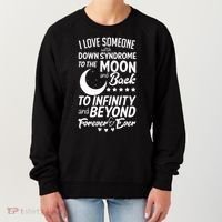 Love Someone With Down Syndrome Moon And Back Women's Sweatshirt thumb 0