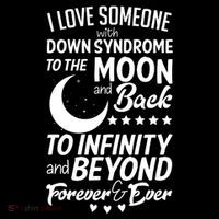 Love Someone With Down Syndrome Moon And Back Bucket Hat thumb 4