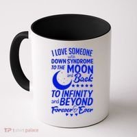 Love Someone With Down Syndrome Moon And Back Coffee Mug thumb 0