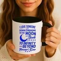 Love Someone With Down Syndrome Moon And Back Coffee Mug thumb 3