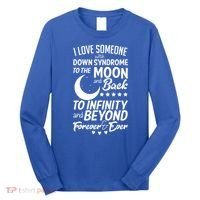 Love Someone With Down Syndrome Moon And Back Long Sleeve Shirt thumb 0