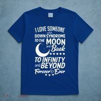 Love Someone With Down Syndrome Moon And Back T-Shirt thumb 5