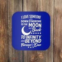 Love Someone With Down Syndrome Moon And Back Coaster thumb 0