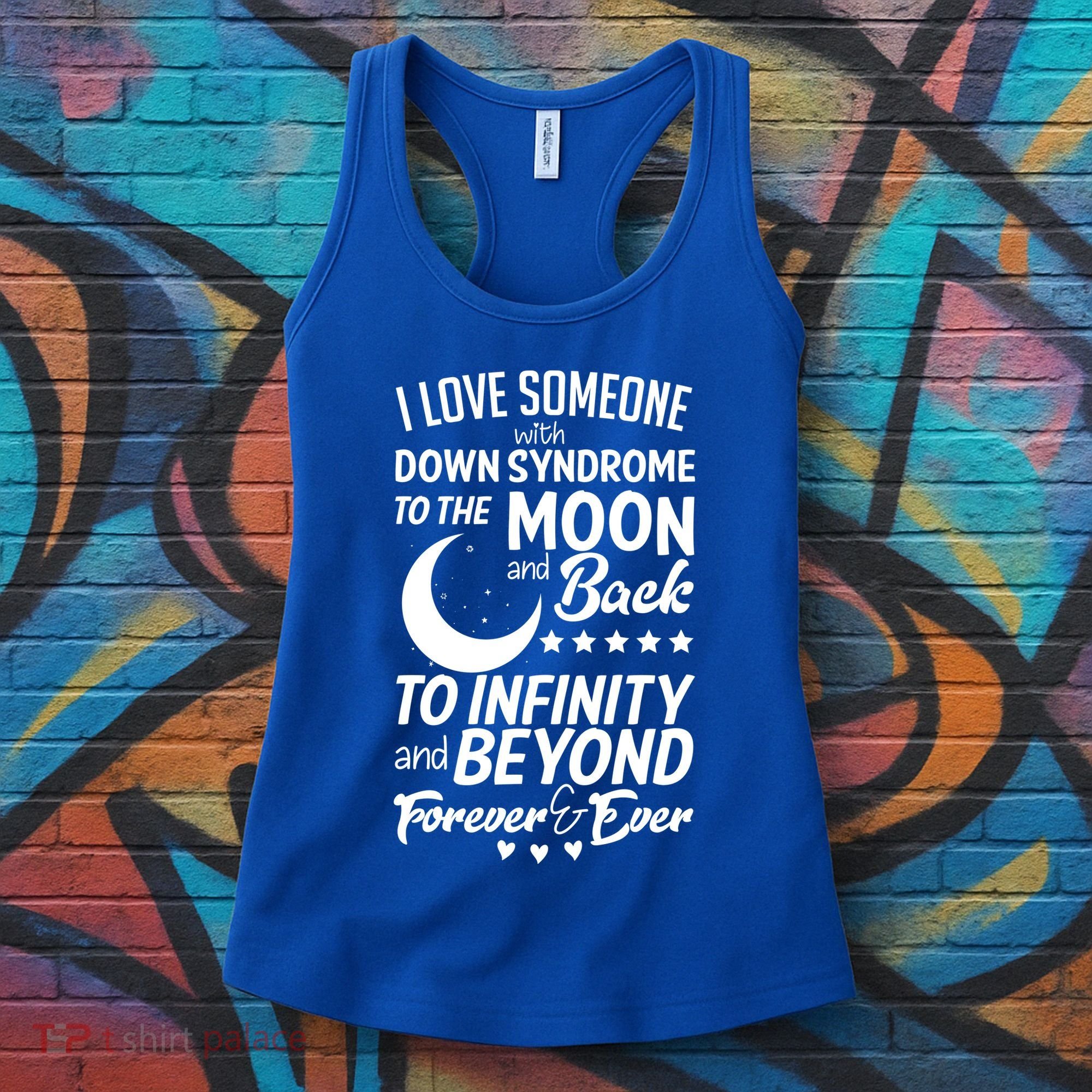Love Someone With Down Syndrome Moon And Back Women's Tank Top