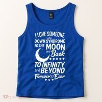 Love Someone With Down Syndrome Moon And Back Tank Top thumb 2