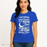 Love Someone With Down Syndrome Moon And Back Women's T-Shirt thumb 4