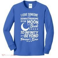 Love Someone With Down Syndrome Moon And Back Kids Long Sleeve Shirt thumb 0