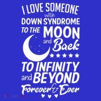 Love Someone With Down Syndrome Moon And Back Kids T-Shirt thumb 4