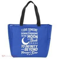 Love Someone With Down Syndrome Moon And Back Tote Bag thumb 0