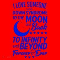 Love Someone With Down Syndrome Moon And Back Santa Hat thumb 1