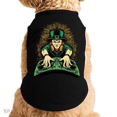 Leprechaun Dj St Patricks Doggie Tank