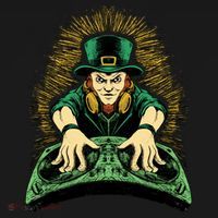 Leprechaun Dj St Patricks USA-Made Doggie Bandana thumb 2