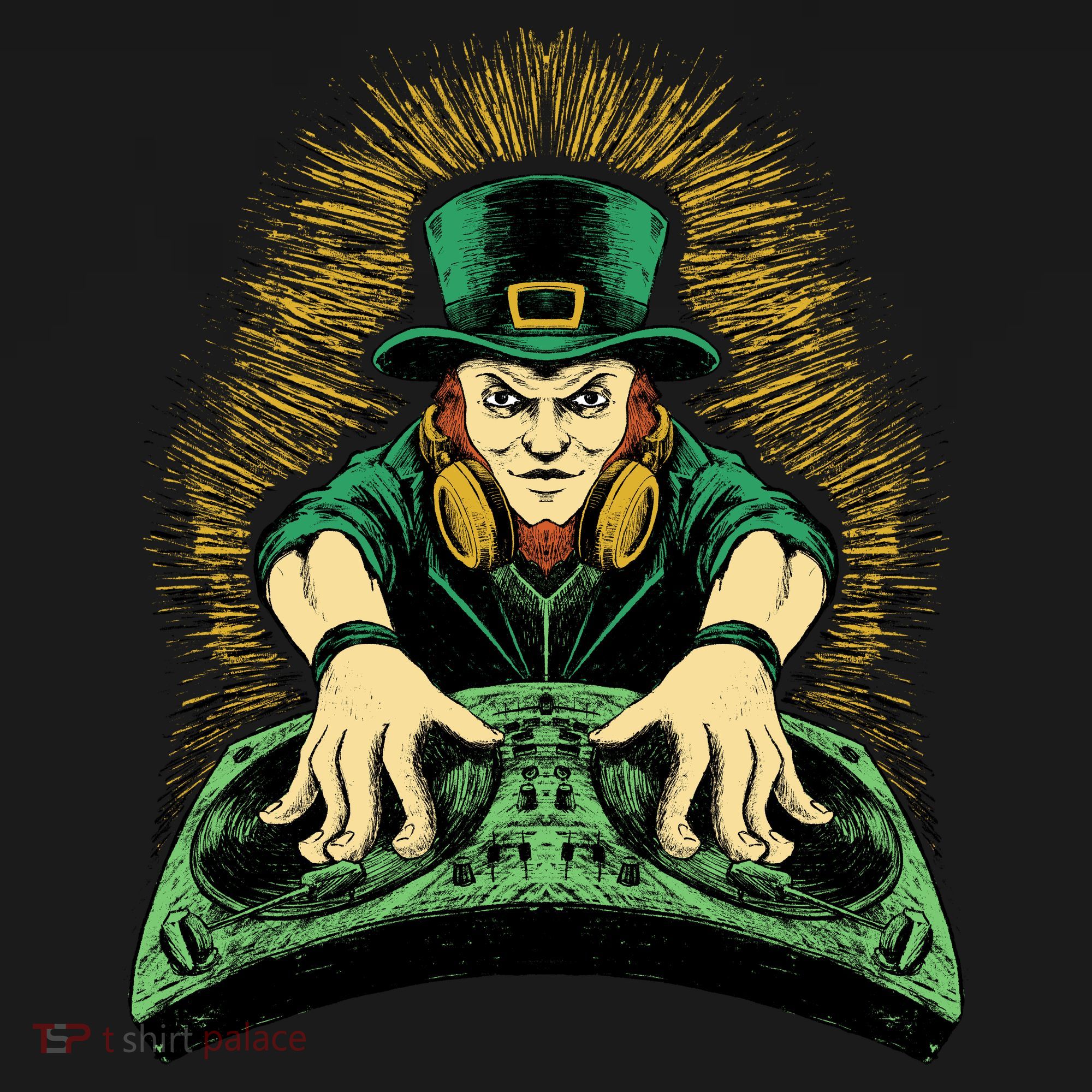 Leprechaun Dj St Patricks USA-Made Doggie Bandana