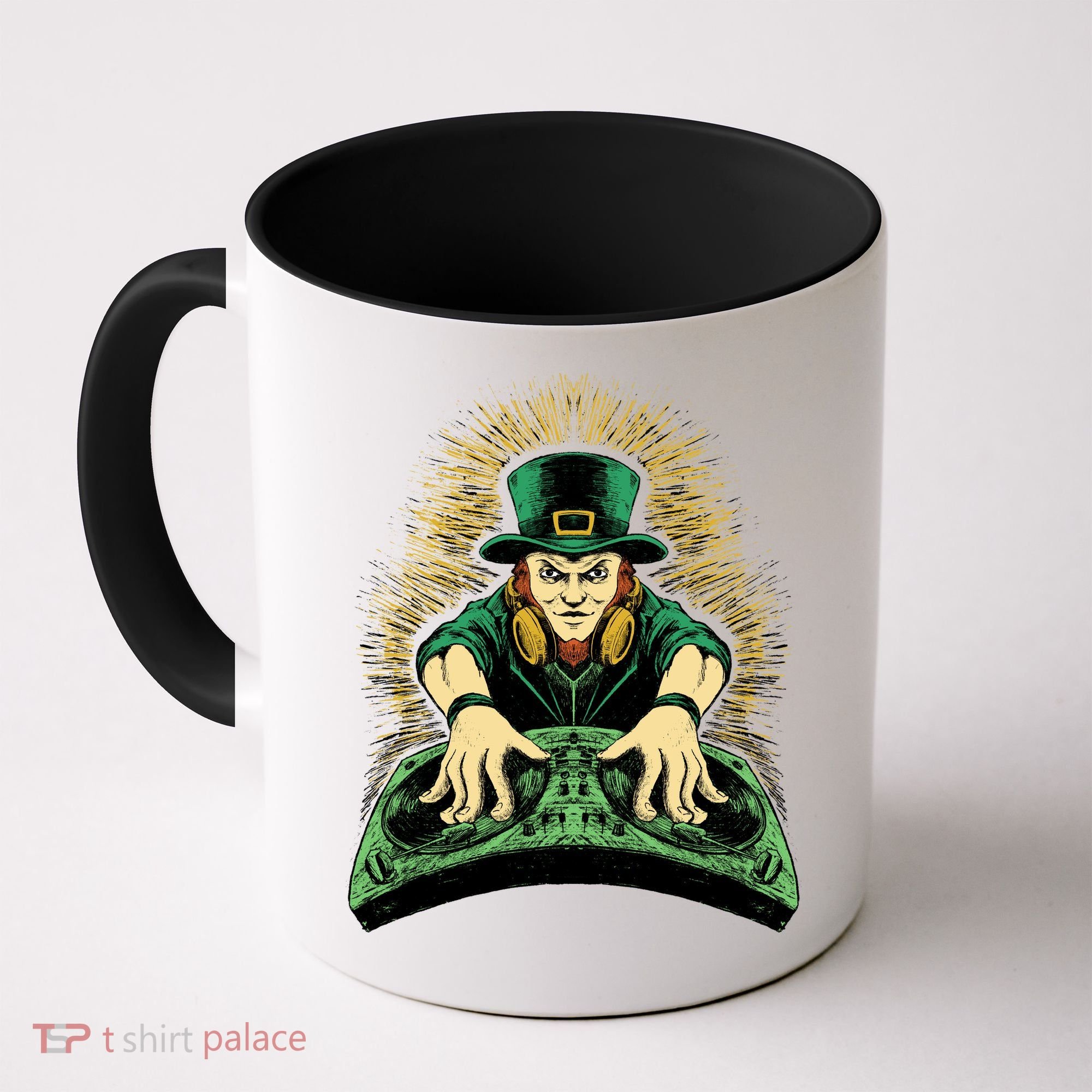 Leprechaun Dj St Patricks Coffee Mug